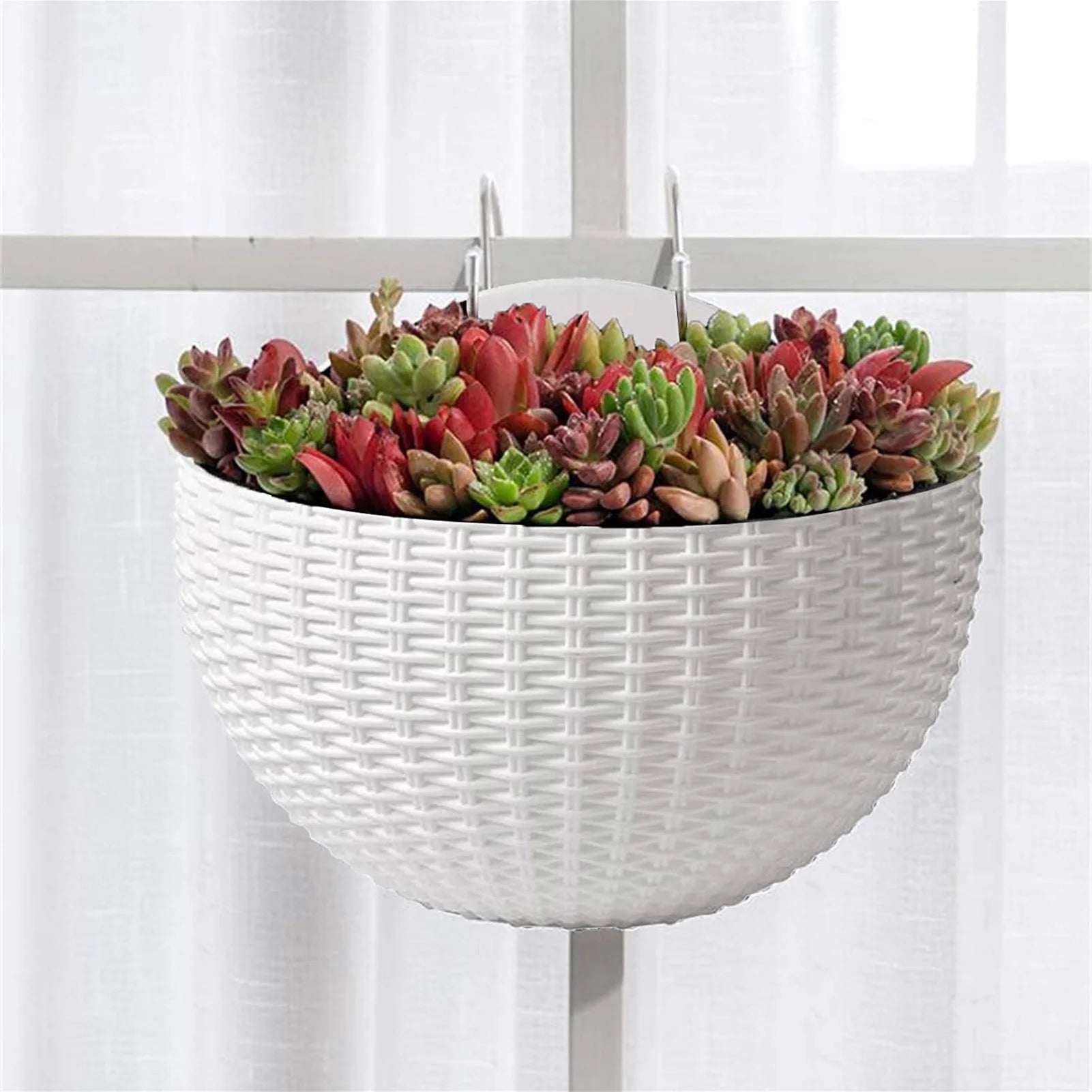 Flower Pot Exquisite Wall-mounted Plastic Wall Hanging Basket Flowerpot for Outdoor Garden Balcony Planter Bucket Home Decor New