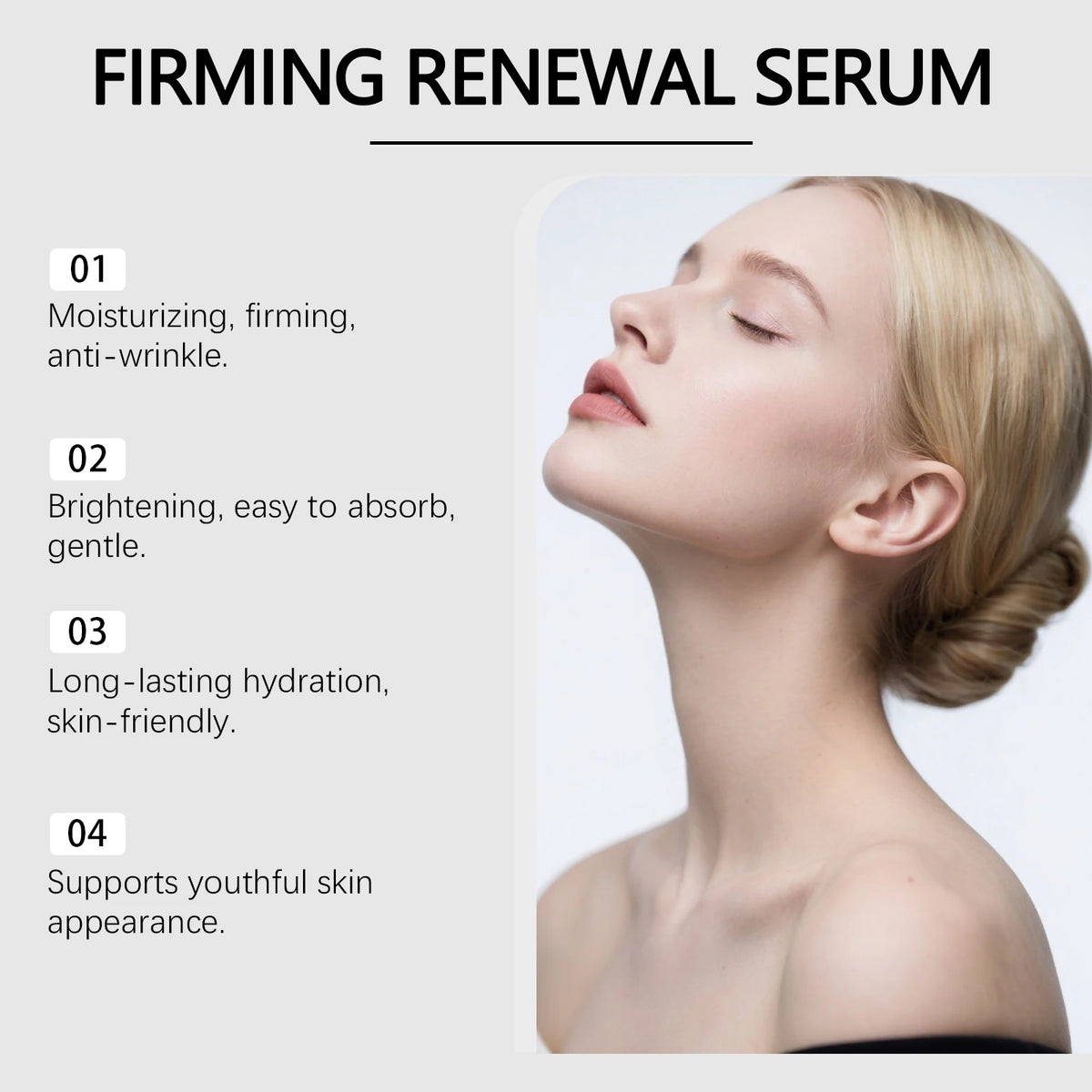 2Pcs  NAD+ Facial Firming&Reversing Serum for Face and Neck, Korean NAD Renewal Serum, Collagen Extract & Peptides Facial Serum, Anti-aging Reduces Wrinkles & Fine Lines, Looking Radiant Skin
