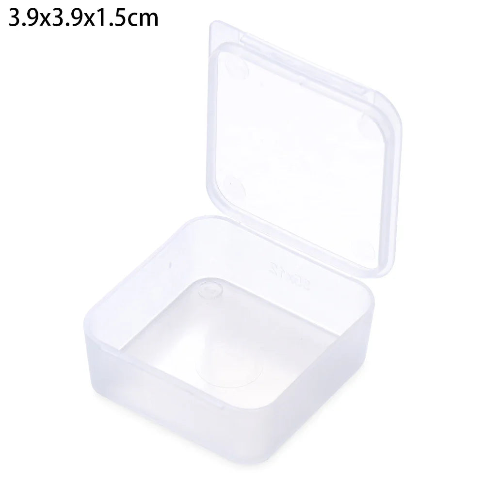 1pc Small Plastic Home Items Sundries Organizer Case Transparent Storage Box Jewelry Beads Container Fishing Tools Storage Box