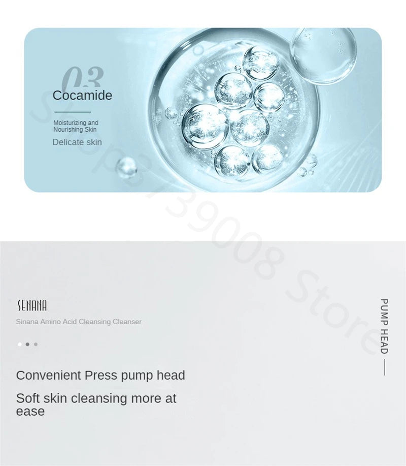 Amino Acid Facial Cleanser Deep Cleansing Moisturizing Oil Control Cleaner Mild Cleansing Gel Skin Care Face Washing Products