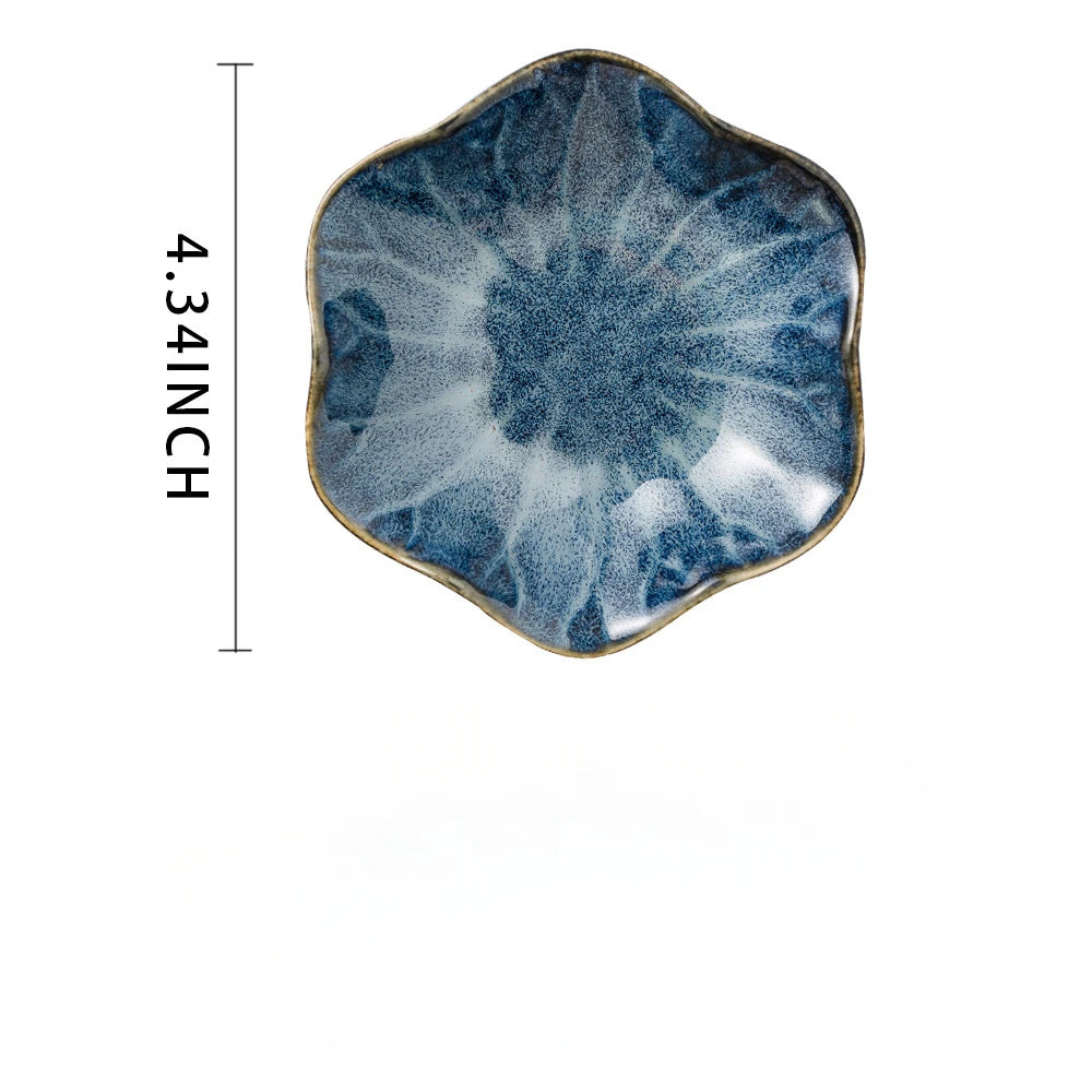 Creative and Minimalist Style Jewelry Tray Home Snack Dish Flavor Dish Ceramic Lotus Decoration Plate and Decorative Display
