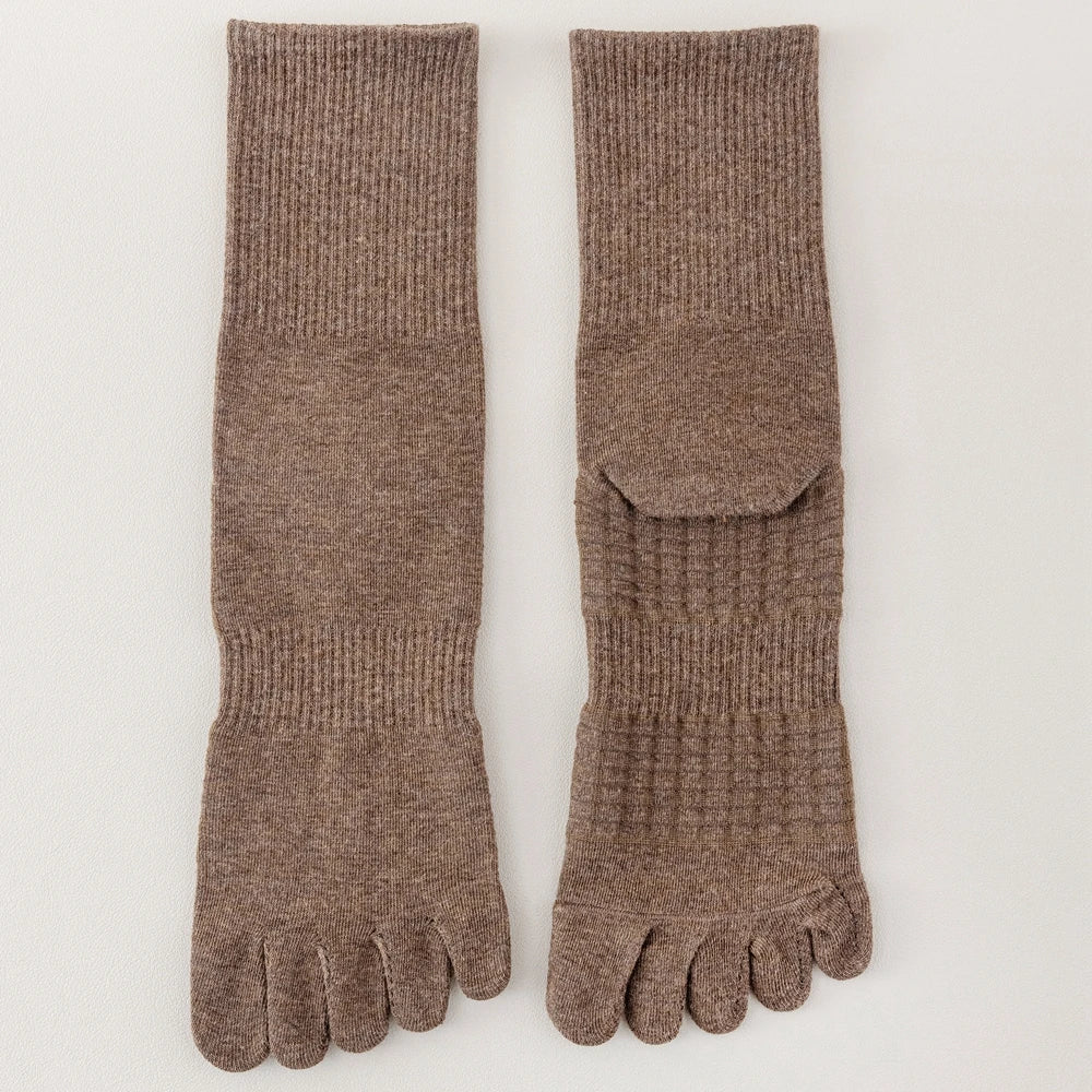 3 Pairs Five Finger Socks Men Anti-slip Sports Athletic Crew Socks Men High Quality Cotton Toe Socks Basketball Middle Tube