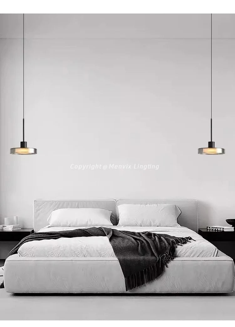 Menvix Nordic Modern Design Glass Small Chandelier for Bedroom Living Dining Room Led Pandant Light Home Decor Fixture Hang lamp