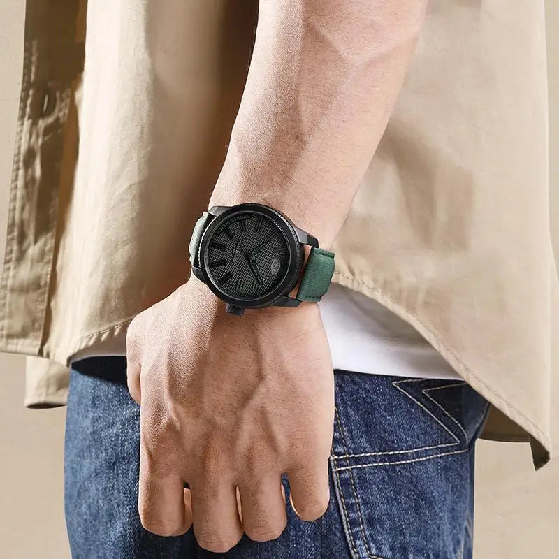 HEROFORCE Casual Outdoor Leather Watch for Men