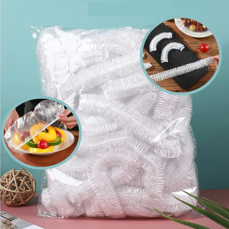 100-1000PCS Color Disposable Food Cover Wrap Food-Grade Fresh-keeping Film Bag Kitchen Disposable Bowl Cover Storage Wholesale