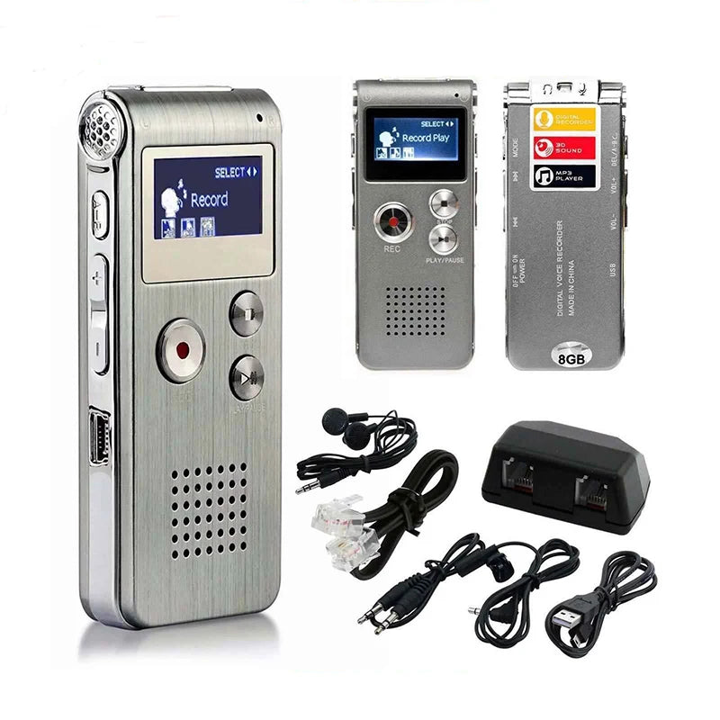 8GB/16GB/32GB Voice Recorder MP3 Player Mini Sound Audio Recorder
