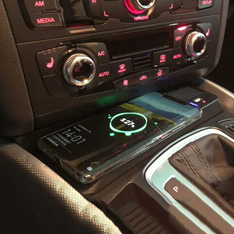 15W Car wireless charger mobile phone charger  charger charging holder for Audi A4 B8 B9 A4 Allroad Q5 SQ5 A5 S5 RS5