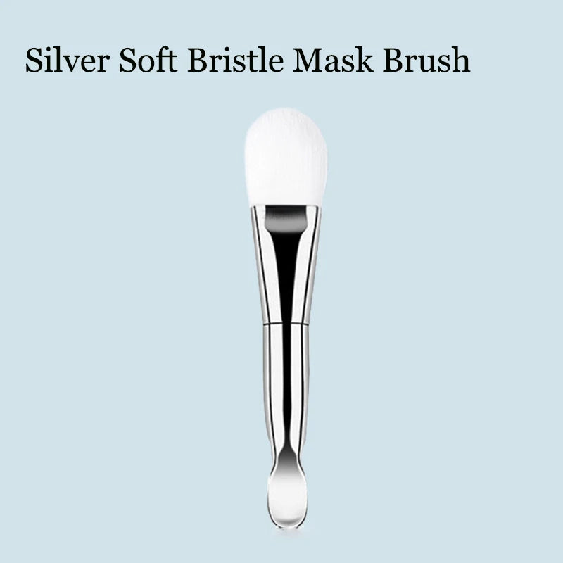 1PC Professional Double Ending Soft Bristle Silicone Wear-resistant Facial Flexible Mask Brush Skin Care Cleaning Beauty Tools