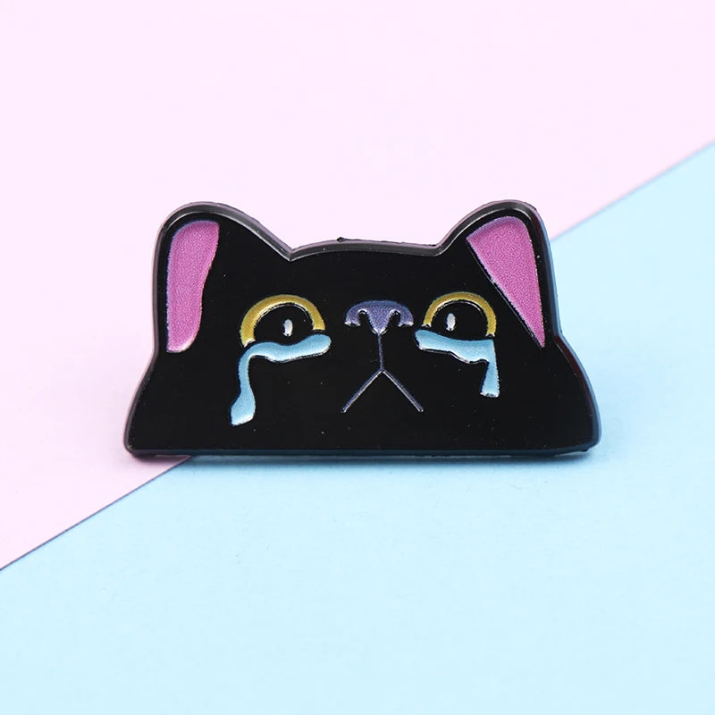 Cute Animal Series Enamel Brooch Alloy Pin Cartoon Kawaii Capybara Cat Dog Duck Pet Backpack Lapel Badge Jewelry Gift for Kids