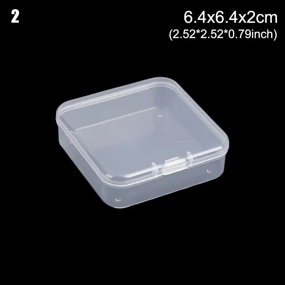 1pc Small Plastic Home Items Sundries Organizer Case Transparent Storage Box Jewelry Beads Container Fishing Tools Storage Box