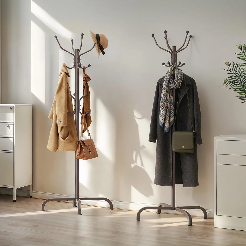 1/2Pcs Coat Rack with 14 Hooks