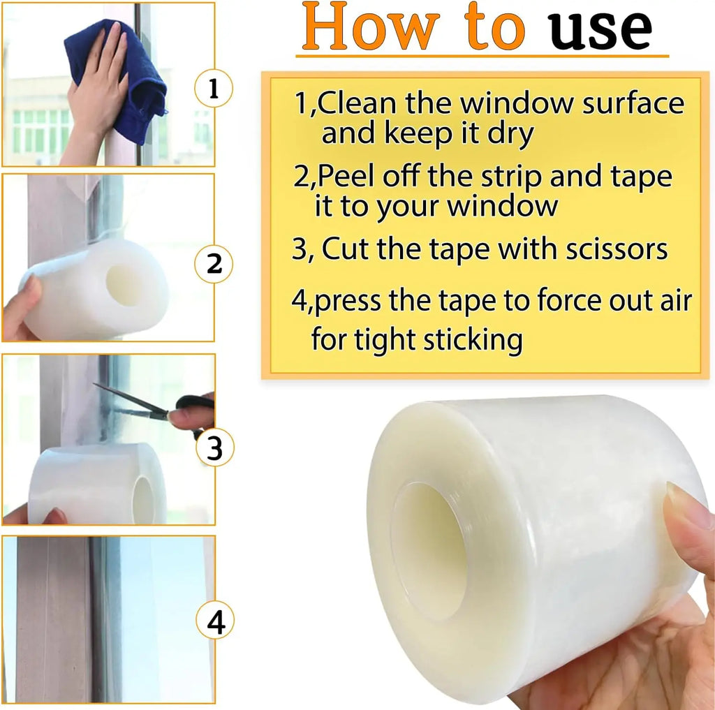 Window Insulation for Winter Weather Sealing Tape Residue Free