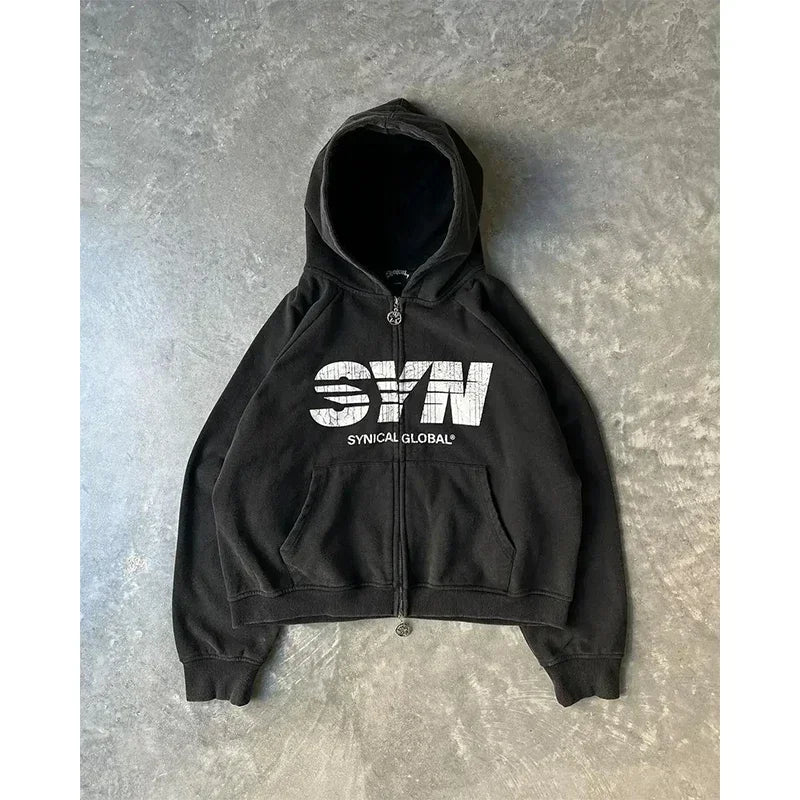 Hooded Sweatshirt Creative Print Pattern Designs Men Harajuku Style Casual Hip Hop Element Hoodie Fall and Winter Long Sleeve