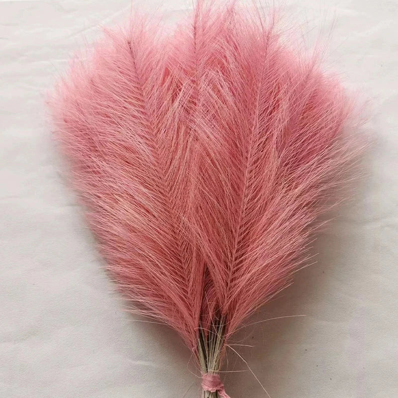 10pcs Artificial Pampas Grass Simulation Feather Wedding Props Reed Home Decor Supplies Table Colorful Pampas Grass 시뮬레이션 풀