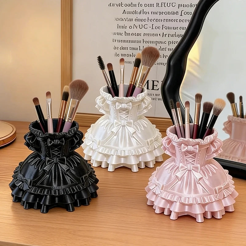 3D Printed Jewelry Tray Princess Dress Shape Makeup Brush