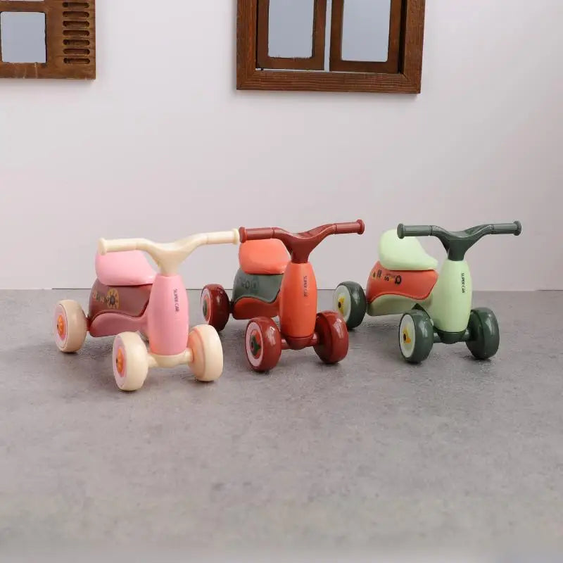 Simulation Mini Cute Kids Balance Car Four-wheeled Baby Sliding