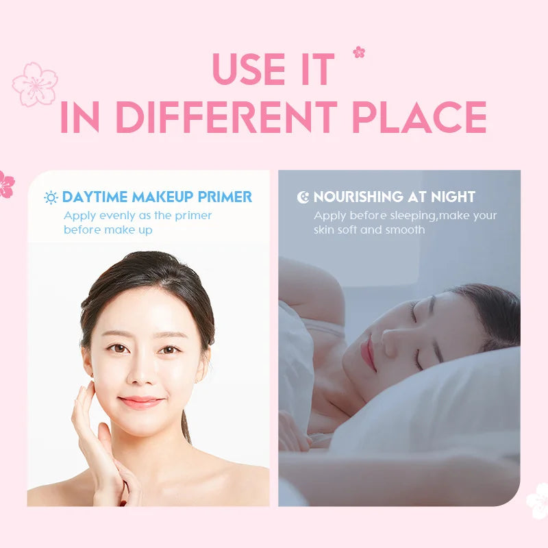 Sakura Whitening Face Cream Moisturizing Brighten Wrinkle Remover Fade Fine Lines Serum Firm Lift Shrink Pores  Smooth Skin Care