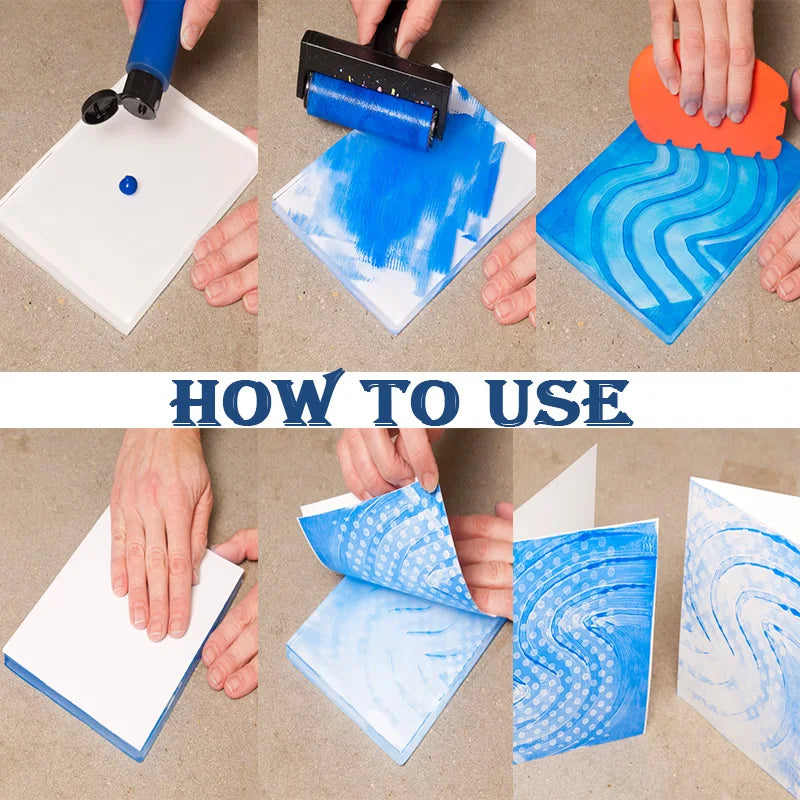 Big Size Printmaking on Paper Monoprinting Resin Clear Gelli Plate for Art & Craft  Gel Printing Plate Tools Fast Free Shipping