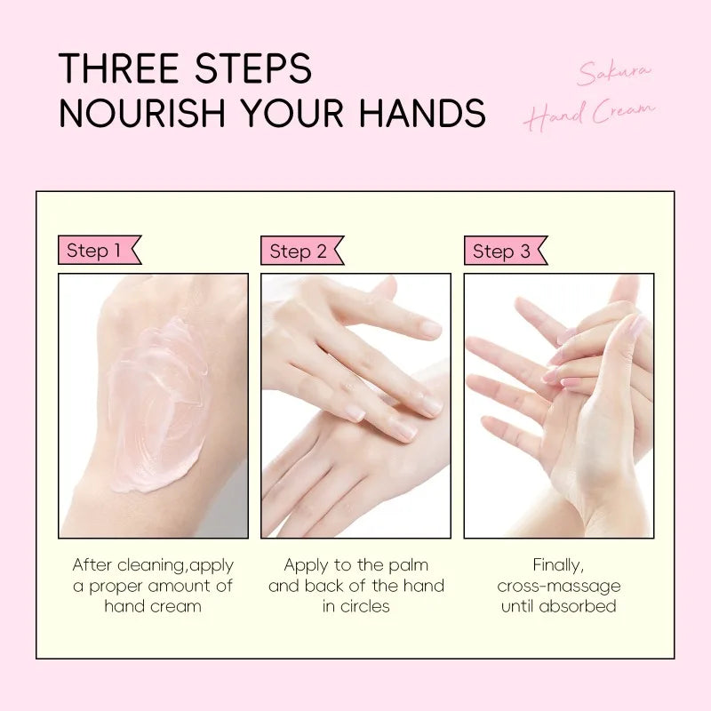 Sakura Nourishing Hand Cream Hands Moisturizing Anti-chapping Brightening Hydrating Hand Cream Hand Skin Care Products Wholesale