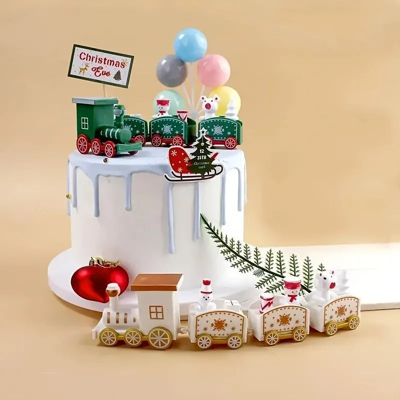 Christmas Plastic Train Merry Christmas Decorations for Home 2025 Xmas Tree Ornament Navidad Noel Happy New Year Kids Gifts 2026