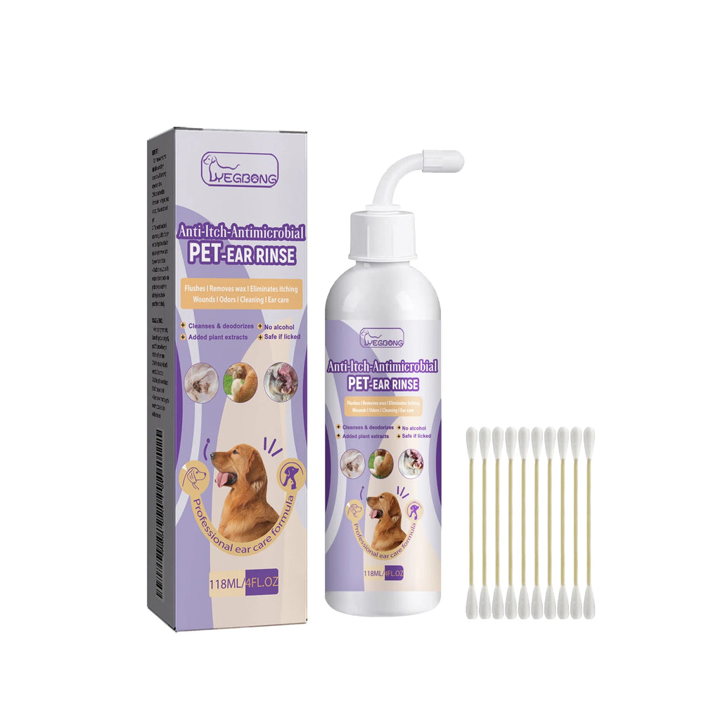 Pet Ear Cleaning Solution Removing Earwax Reducing Odors Prevent