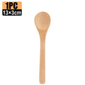 20/1Pcs Natural Wood Spoons Long Handle Soup Stirring Spoons Coffee Milk Teaspoon Scoops Home Kitchen Tableware Cooking Tools