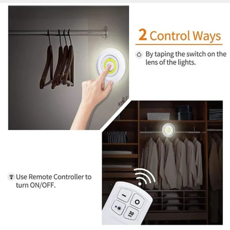 Dimmable LED Under Cabinet Light with Remote Control Battery