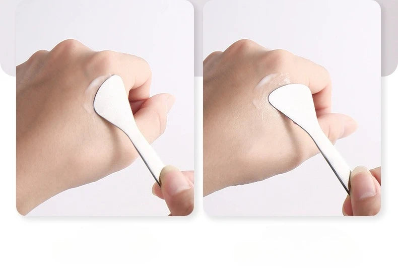 Crescent Moon Shape Face Cream Spoon 304 Stainless Steel Facial Mask Spoon Beauty Skin Care Tool