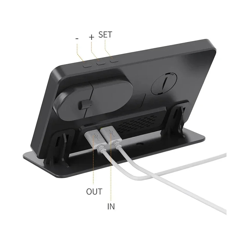 3 in 1 Wireless Charger For Apple Samsung Galaxy Watch 6 5 Pro S24 S23 S22 Fast Charging Station Alarm Clock Phone Charger Stand
