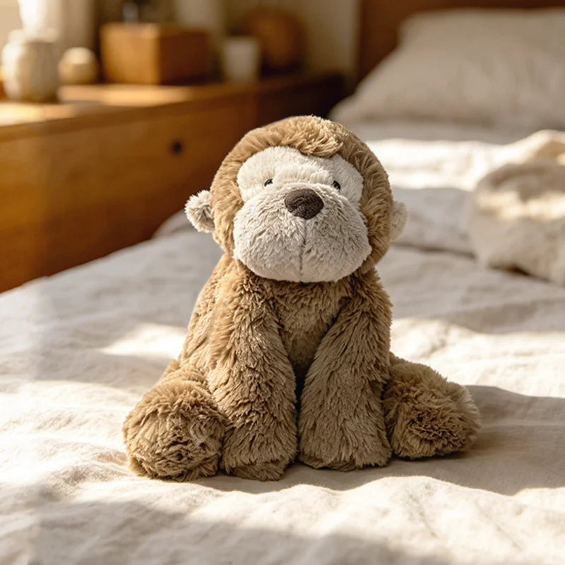 Lying Elephant Monkey Plush Toys Soft Stuffed Cartoon Animal Doll