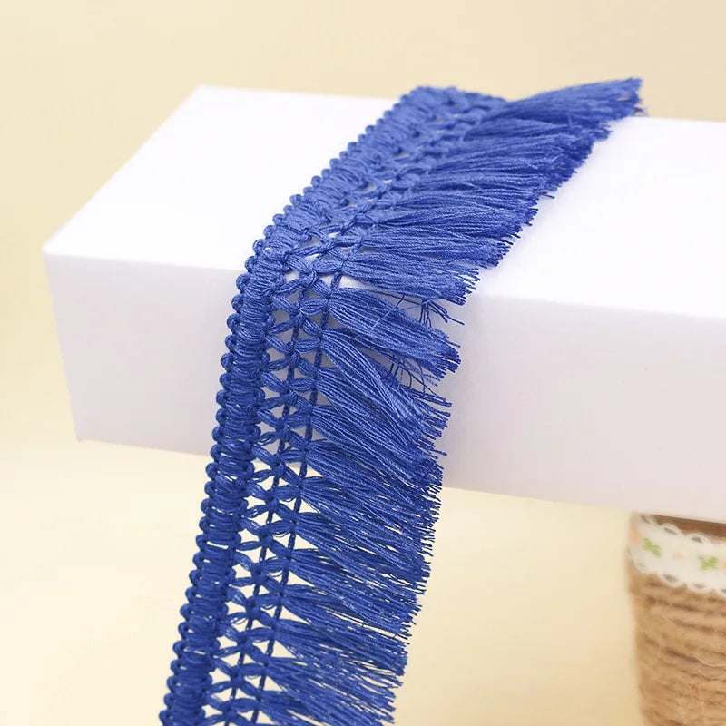 5Yard/Lot Color Cotton Fringed Lace Trim Tassel Wide 4CM Handmade DIY Garment Dress Scarves Curtain Tablecloth Sofa Accessories