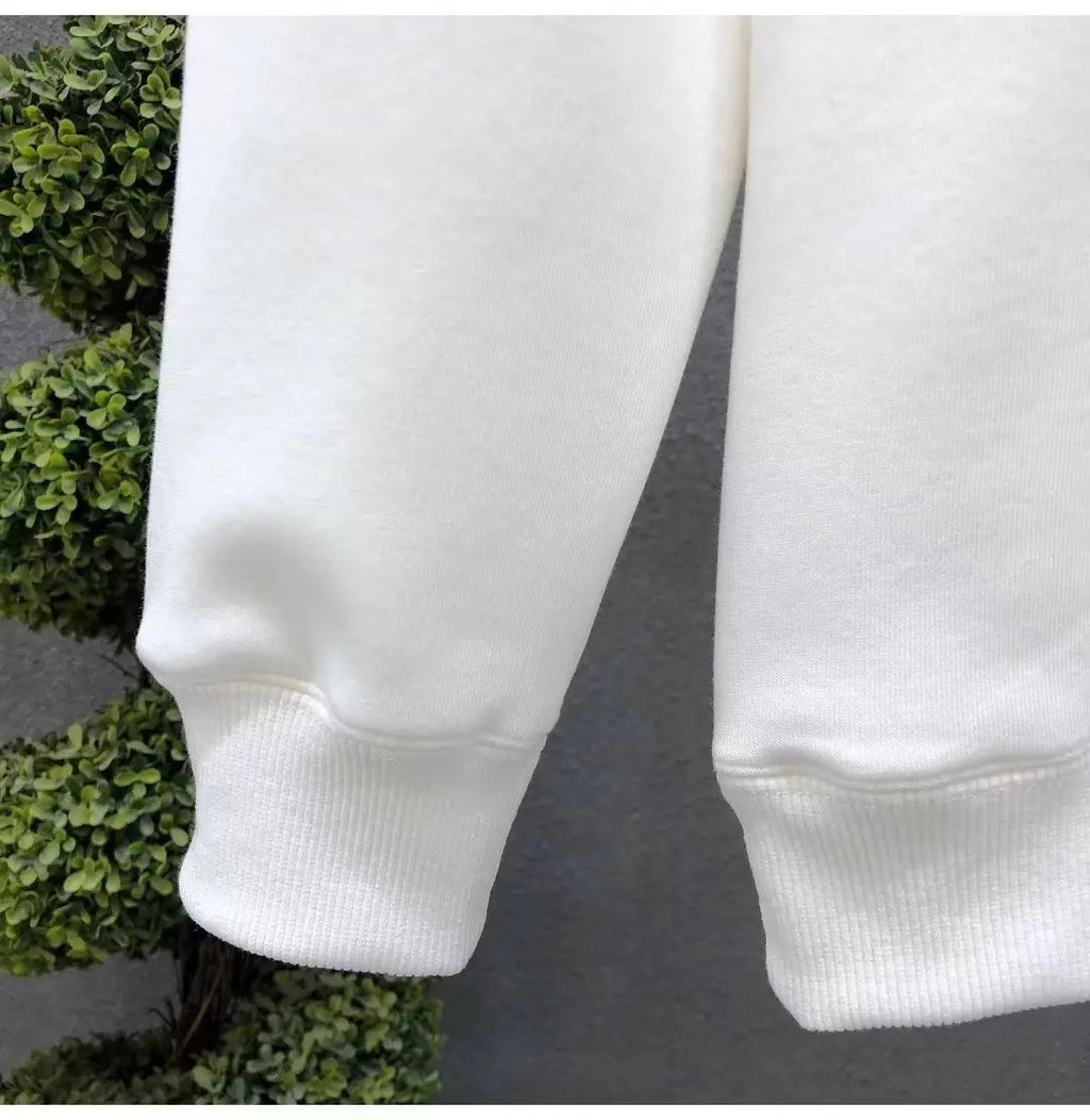 Autumn Men's Cotton Sweatshirt Korean Harajuku Cool Long Sleeve T-shirts High Quality White Top O-neck Tee Shirt Men Clothing