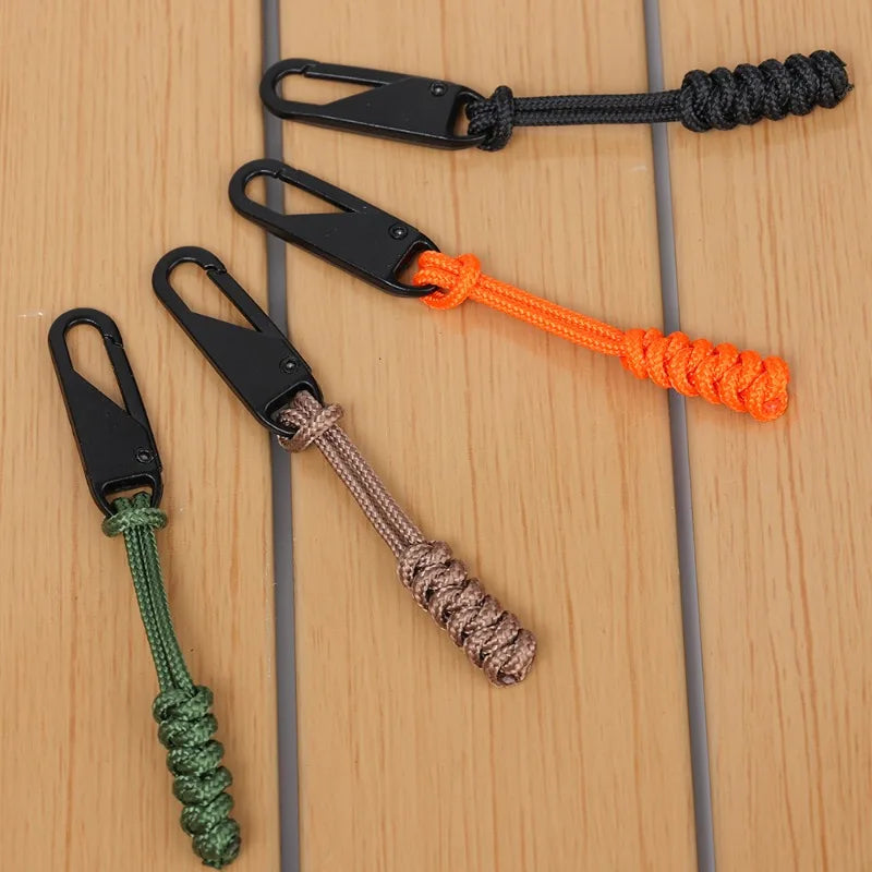 Universal Metal Zipper Pull Outdoor Bag Zipper Pull Head Umbrella Rope Woven Zipper Replaceable DIY Craft Sewing Tool Repair Kit