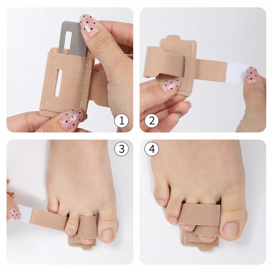 Hammer Toe Straightener Toe Splints Bandages for Correcting Hammertoe Crooked & Overlapping Toes Protector