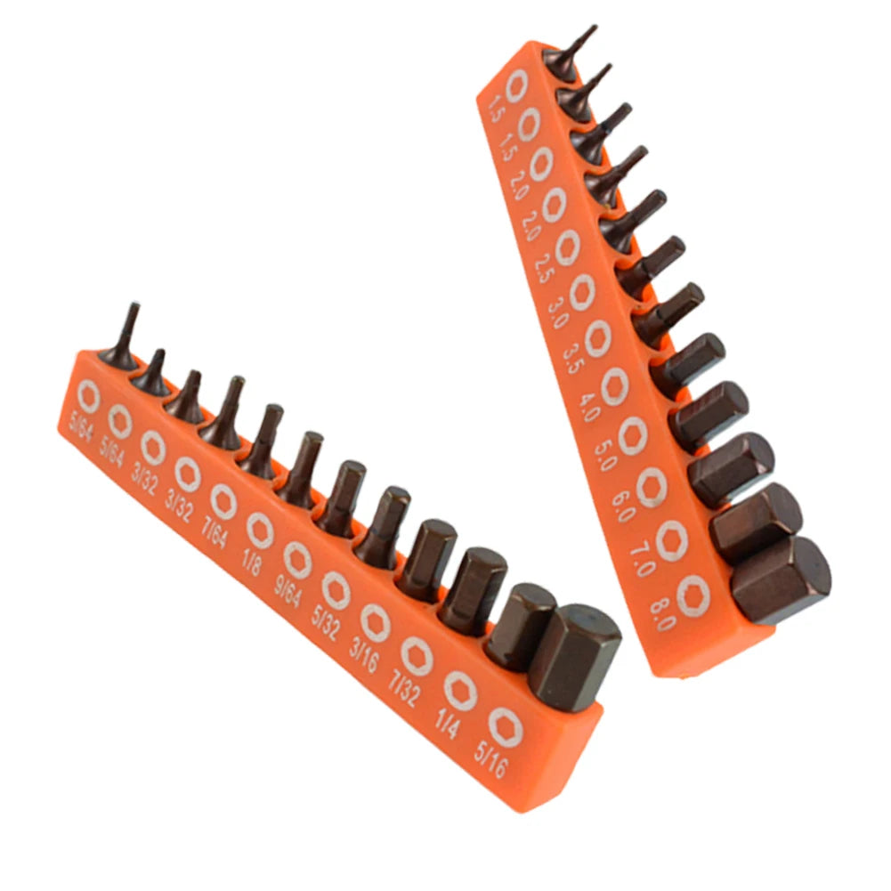 12/24pcs Hex Screwdriver Bit Set Alloy Steel Magnetic Set 25mm