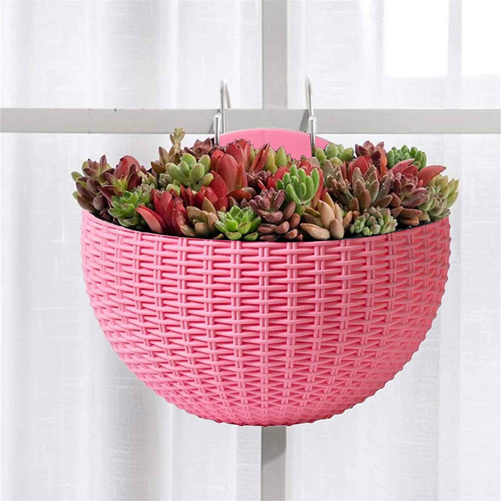 Flower Pot Exquisite Wall-mounted Plastic Wall Hanging Basket Flowerpot for Outdoor Garden Balcony Planter Bucket Home Decor New