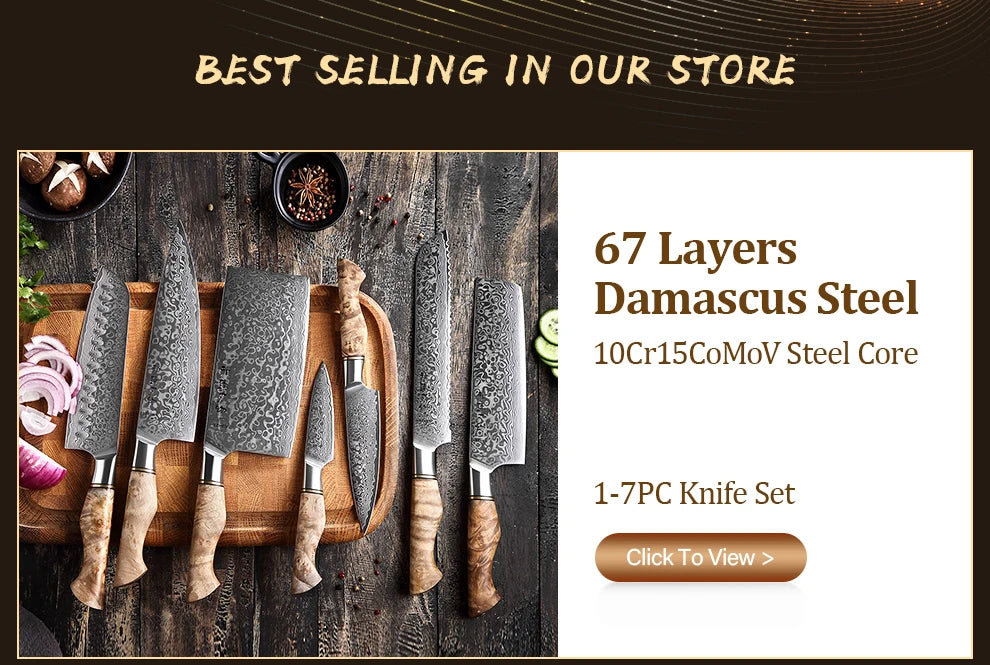 HEZHEN 1-2PC Knife Set Professional Damascus Steel Utility Chef Knife For Meat Japanese Cook Kitchen Knife