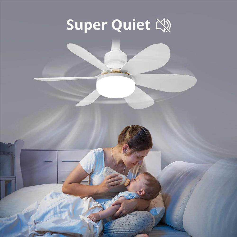 IRALAN Modern ceiling led light fan 52CM 42CM silent with remote control ceiling fan lamp for room office study kitchen