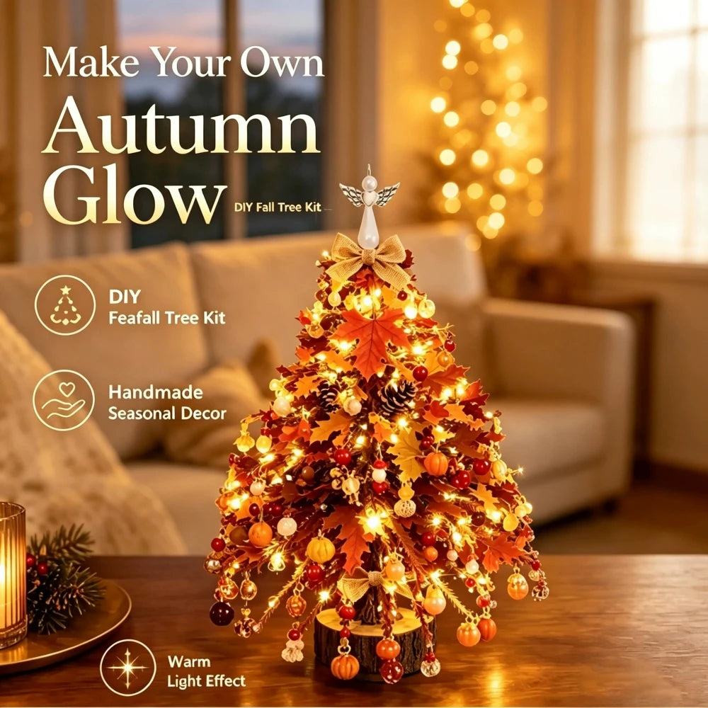 5‑Style DIY Beaded Light‑Up Tree Set