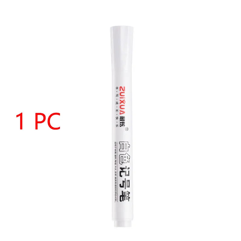 White Waterproof Oil-Based Marker Pens 2.0mm