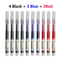 10pcs High Quality Needle Type Gel Pens Black Blue Red Ink