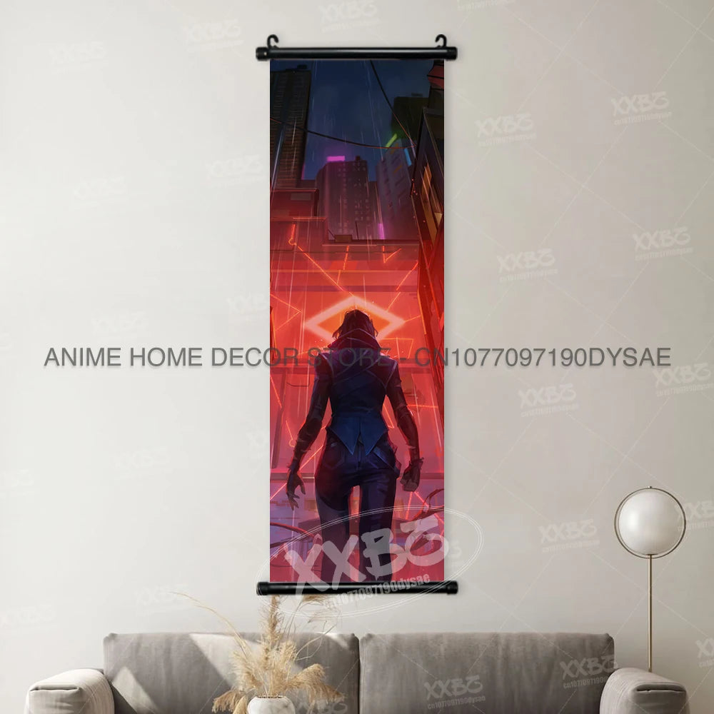 Valorant Posters Harbor Decorative Painting Astra Scrolls Picture Omen Home Decor Brimstone Home Decor Viper Wall Art Jett Mural