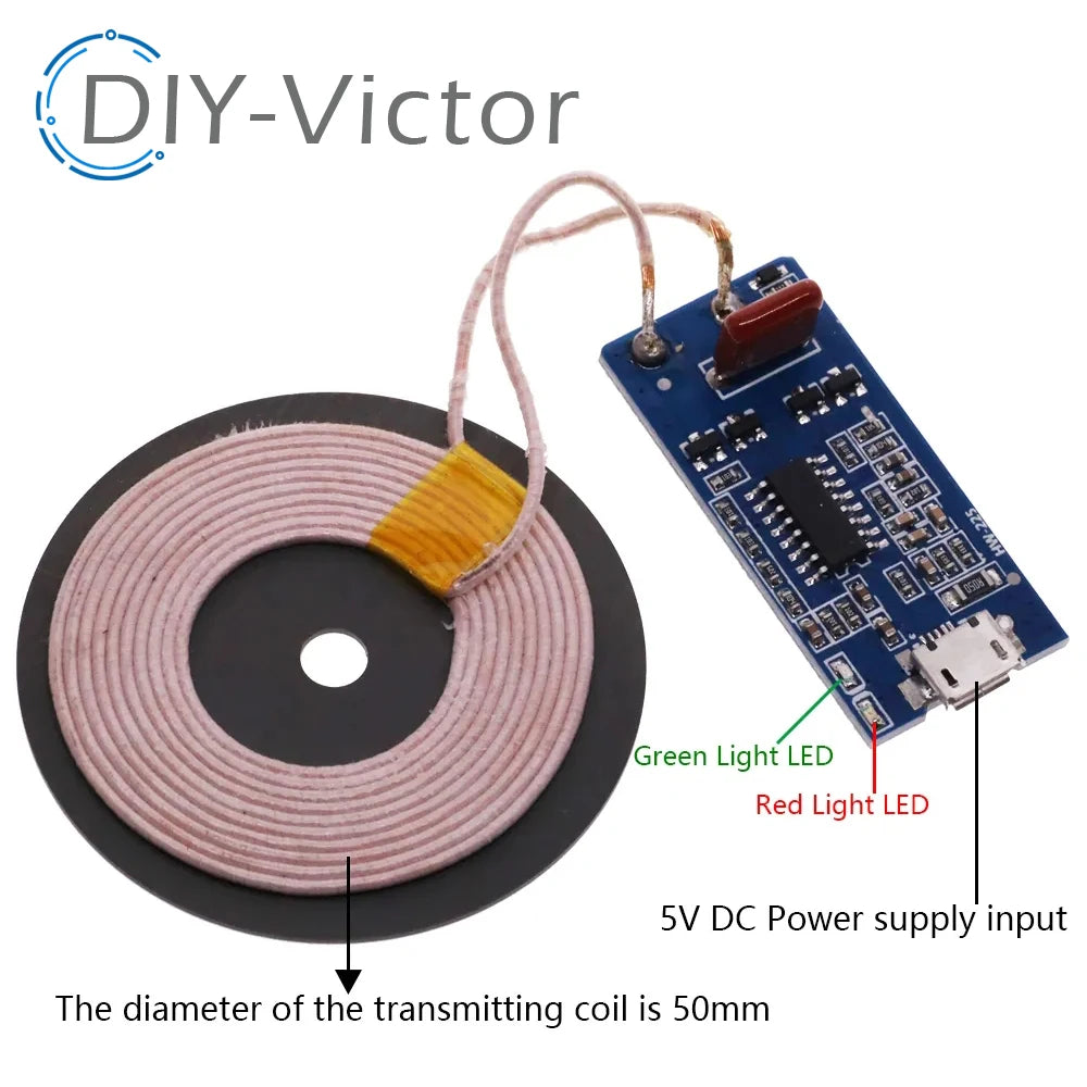 5V 1A wireless power supply/charging 5W wireless charger transmitter universal quick charge DIY Micro USB