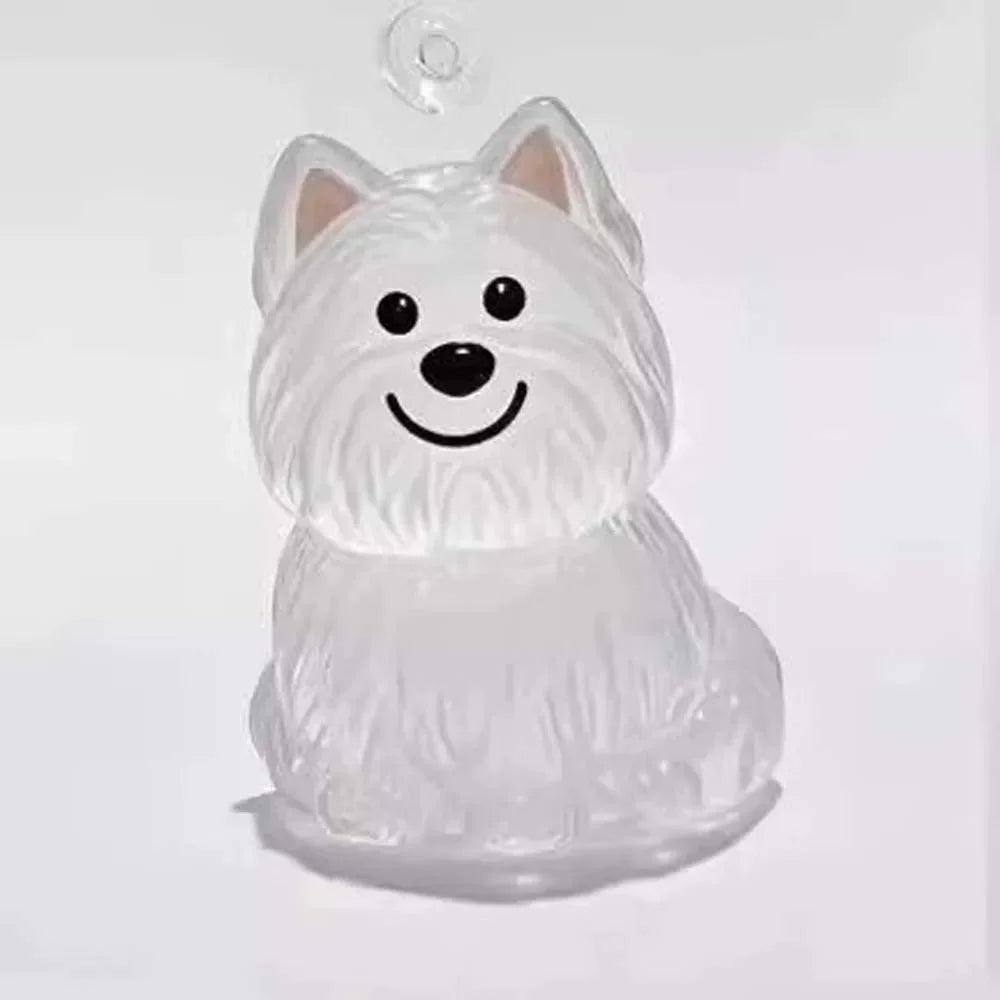 Dog Shape Dog Hair Storage Box Transparent Hair Grooming Pet Hair Keychain DIY Handmade Acrylic Puppy Pendants Backpack