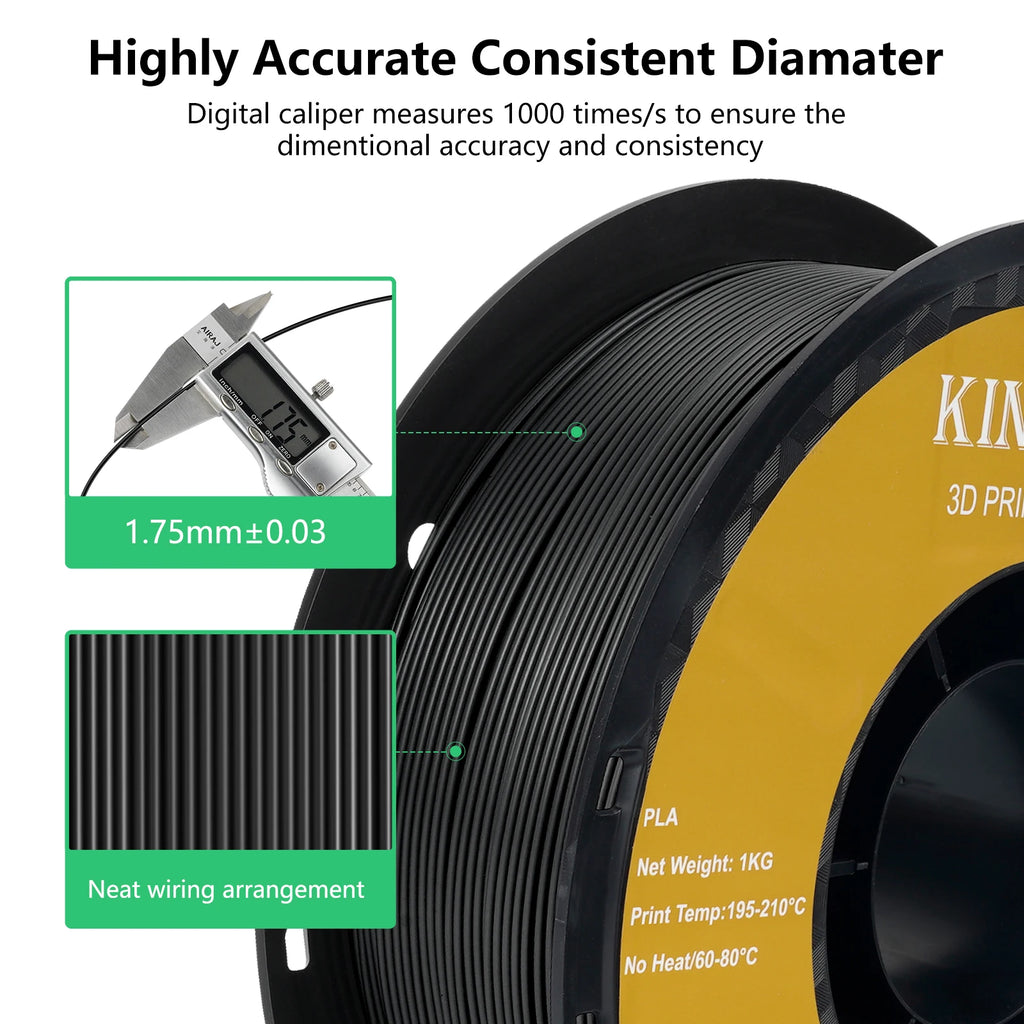 KINGROON 10KG PLA Filament PETG 3D Filament 1.75mm For