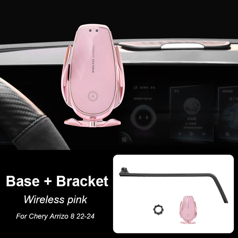 Car Phone Holder For Chery Arrizo 8 2022-2024 Car Screen Phone Holder Wireless Charger Navigation Modification Interior