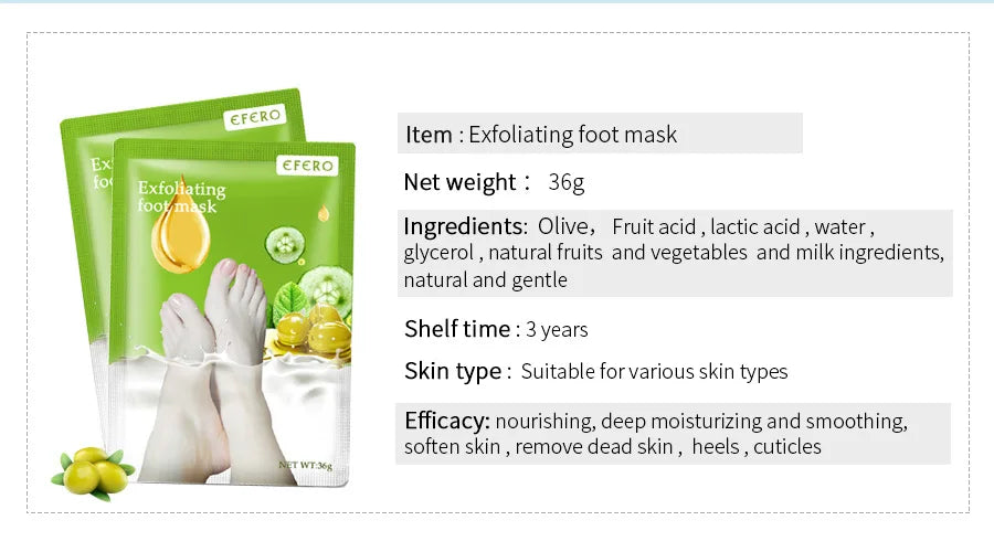 1-10Pcs Exfoliating Foot Mask Foot Spa Pedicure Socks Removing Dead Skin Whitening Heels Peeling Anti Cracked Foot Skin Care