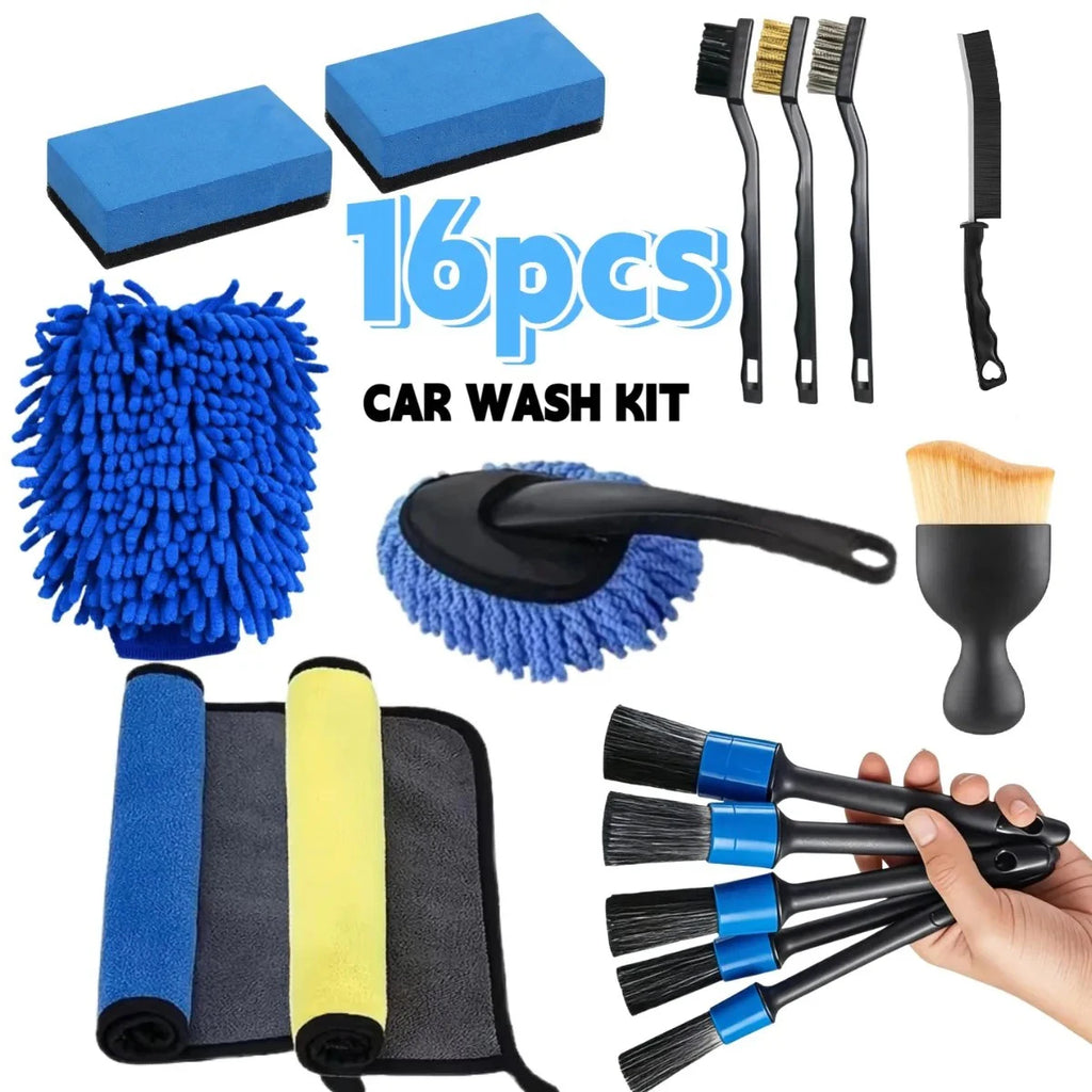 16/20pcs Car Cleaning Tool Set Air Conditioning Vents Seat