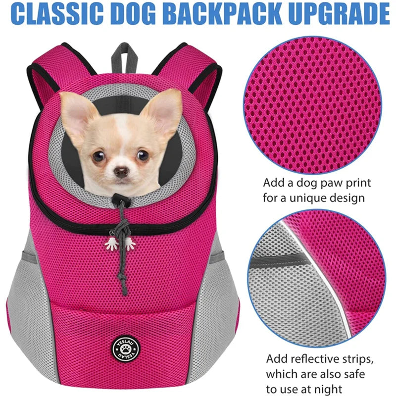 Foldable chest bag, pet bag, outdoor backpack, portable cat backpack for travel, breathable pet backpack for dogs