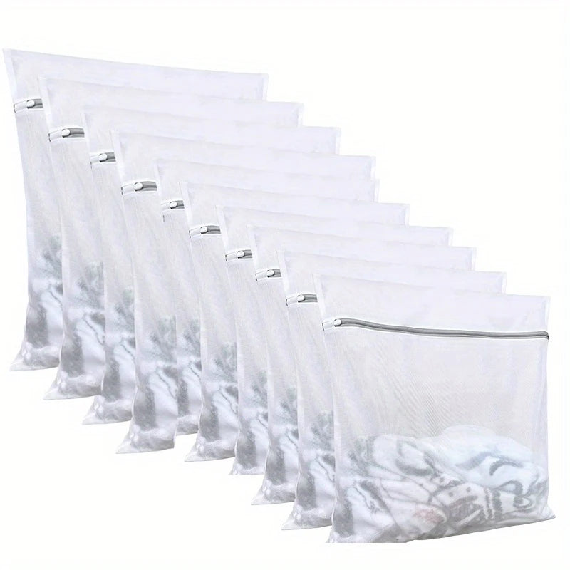 10/5Pcs Mesh Laundry Bags, Mesh Wash Bags, Durable Mesh Structure with Strong Zipper, Suitable for Underwear, Delicate Clothes